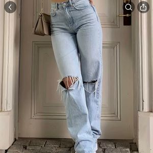 NWT high rise straight leg baggy jeans